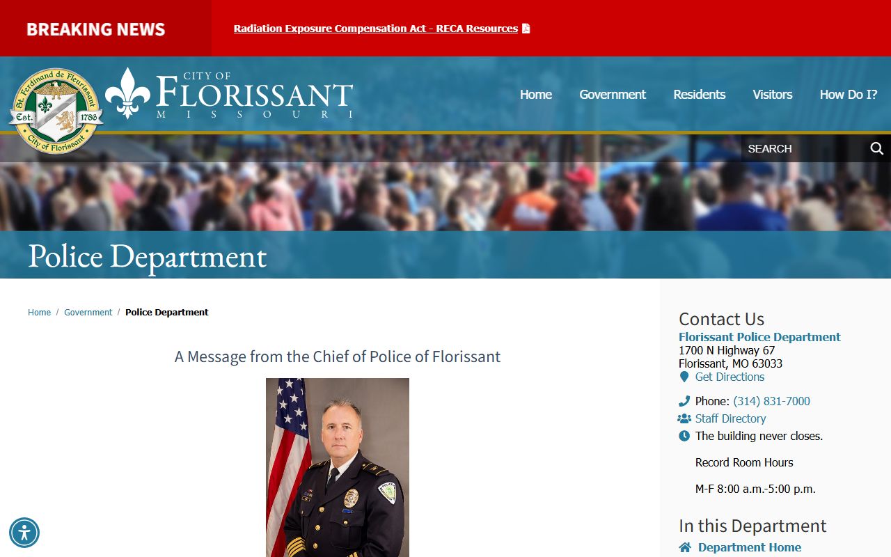 Florissant Police Department warrant records