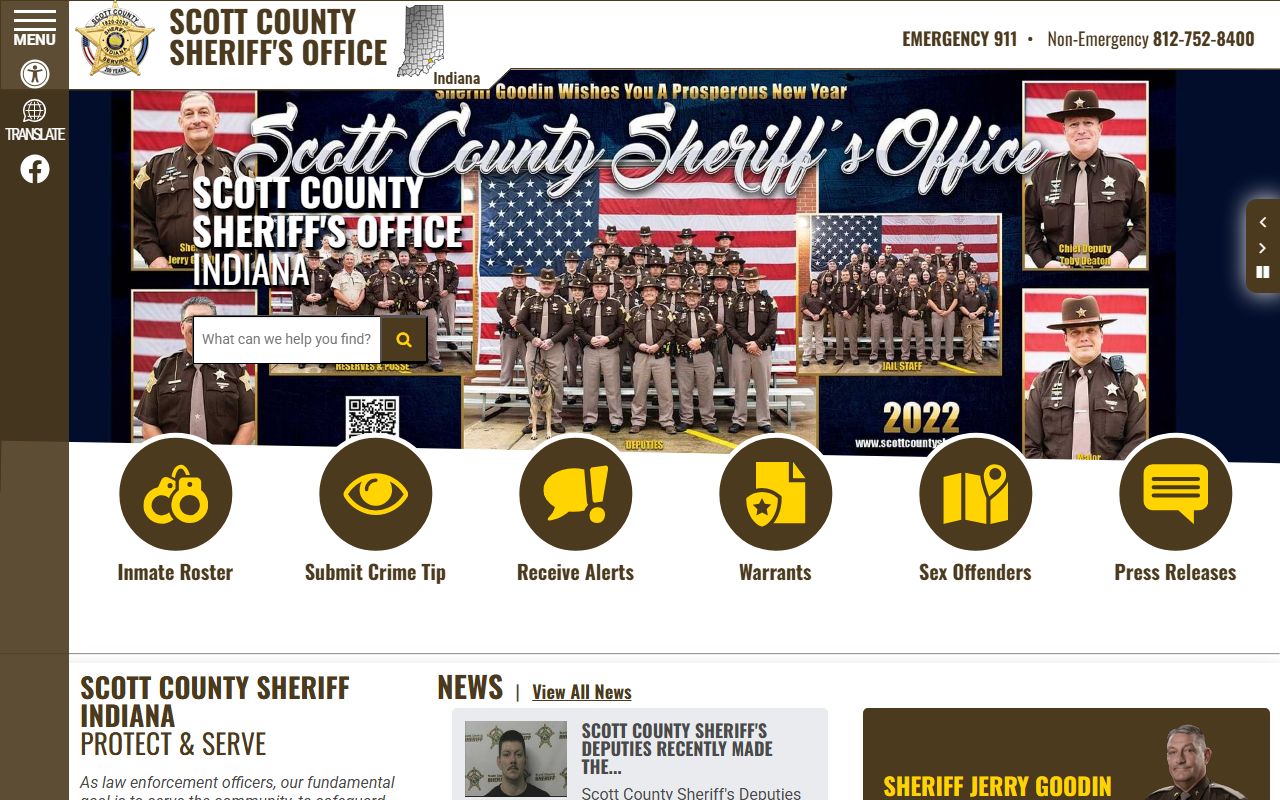 Scott County Missouri Sheriff warrant records office in Benton