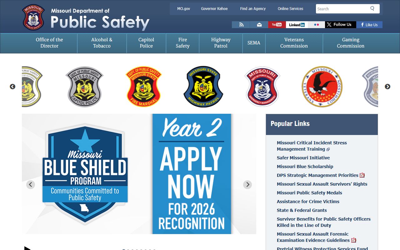 Missouri Department of Public Safety warrant records resources